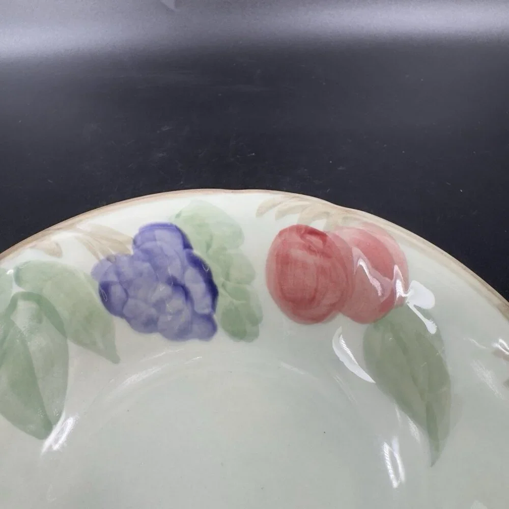 Franciscan Bountiful Bowl Dish Set 3 Pottery Bowls Fruit Plum‎ Cherries Grapes